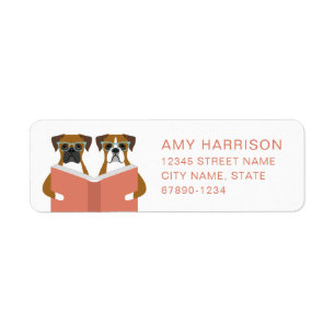 Boxer Dog Return Address Labels