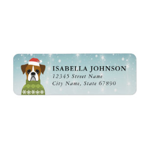 Boxer Dog Return Address Labels