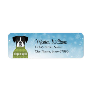 Boxer Dog Return Address Labels