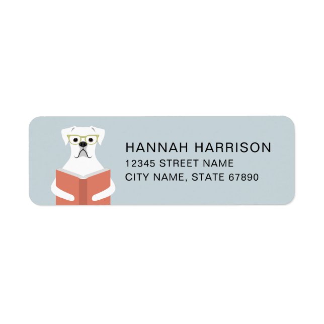 Boxer Dog Return Address Labels (Front)