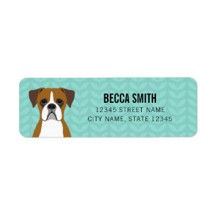 Boxer Dog Return Address Labels