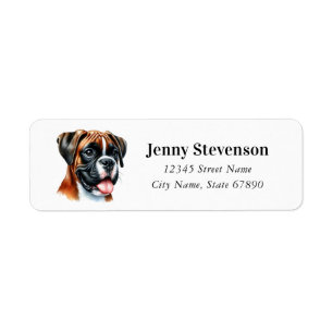 Boxer Dog Return Address Labels