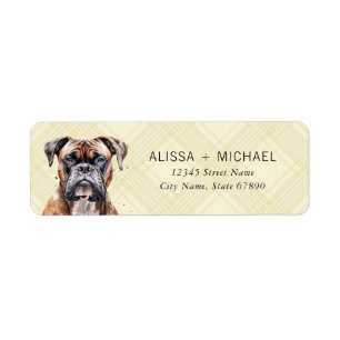 Boxer Dog Return Address Labels
