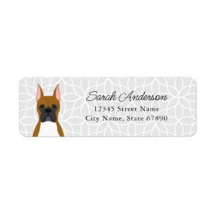 Boxer Dog Return Address Labels