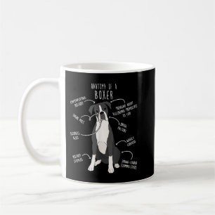 Boxer Dog Reverse Brindle Seal Anatomy Funny Cute  Coffee Mug
