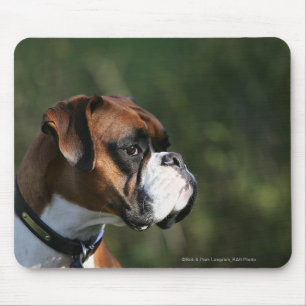 Boxer Dog Side Profile Mouse Mat