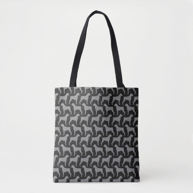 Boxer Dog Silhouettes Pattern Tote Bag (Front)