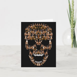 Boxer Dog Skull Tee Halloween Costume Dog Lovers Card