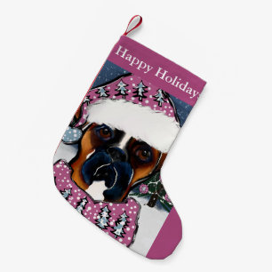 Boxer Dog Small Christmas Stocking