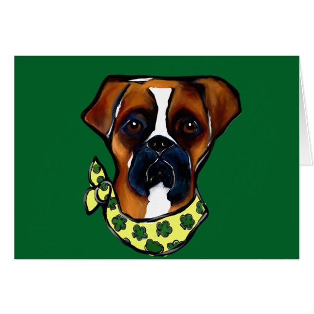 Boxer Dog St. Patty (Front Horizontal)