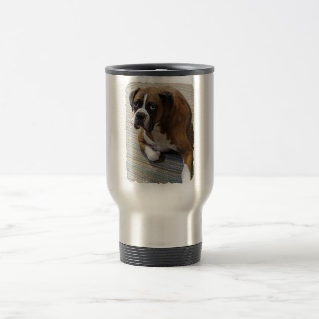 Boxer Dog Stainless Travel Mug (Center)