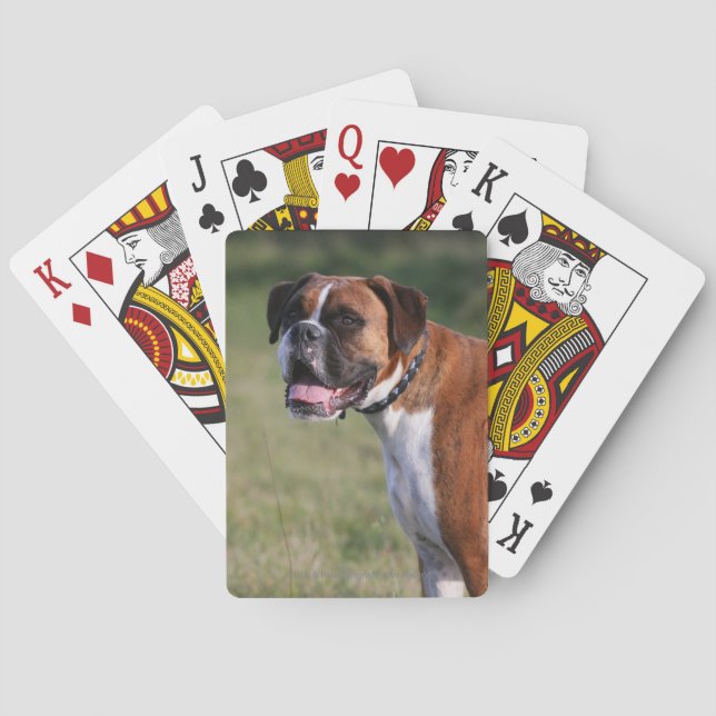 Boxer Dog Standing Playing Cards (Back)
