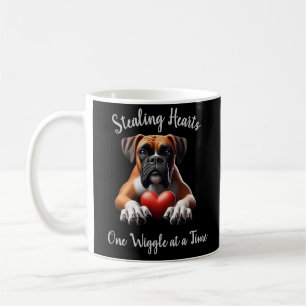 Boxer Dog Stealing Hearts One Wiggle at a Time Coffee Mug