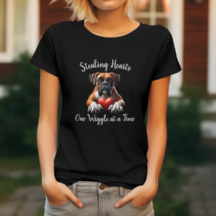 Boxer Dog Stealing Hearts One Wiggle at a Time T-Shirt