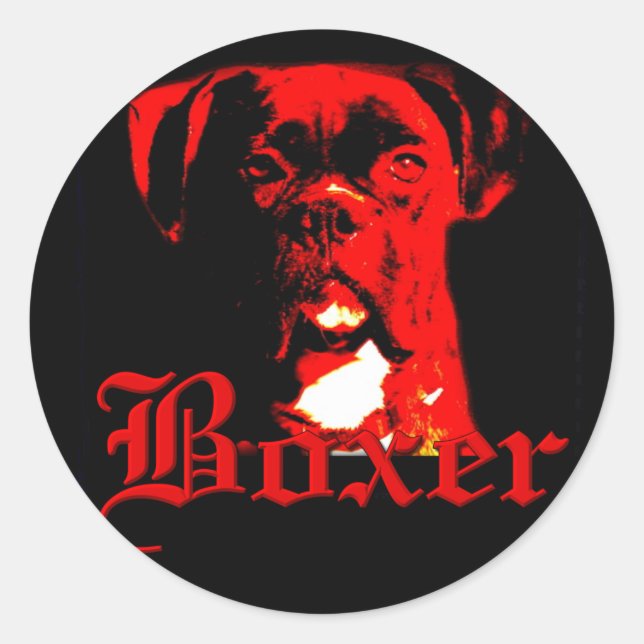 Boxer dog sticker (Front)