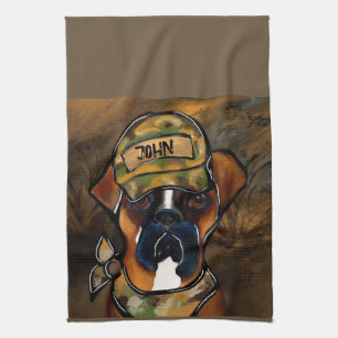 Boxer Dog Tea Towel