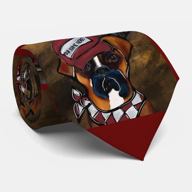 Boxer Dog Tie (Rolled)