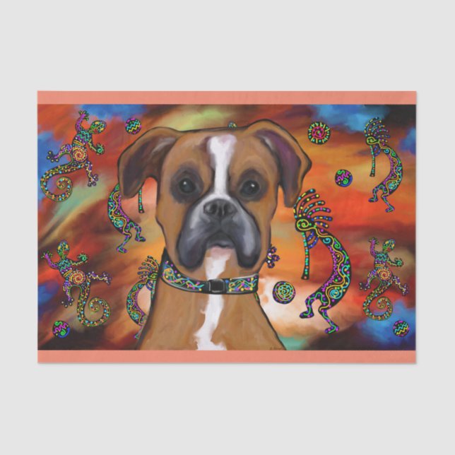 Boxer Dog Tissue Paper (Front)
