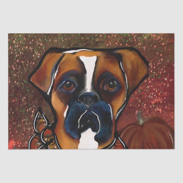 Boxer Dog Tissue Paper (Front)