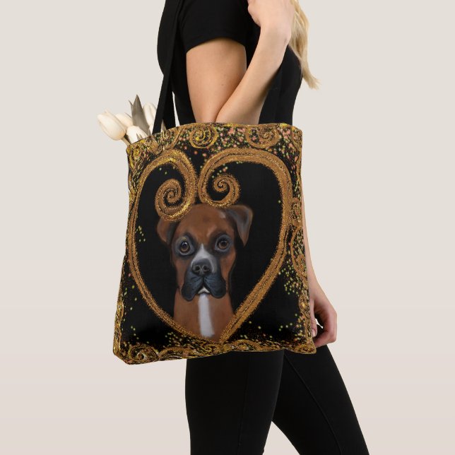 BOXER DOG TOTE BAG (Close Up)