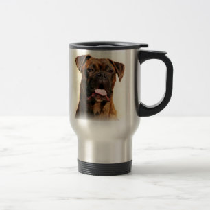 Boxer dog travel mug