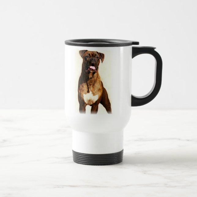 Boxer dog travel mug (Right)