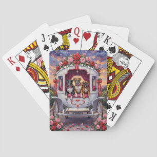 Boxer Dog Valentine's Day Playing Cards