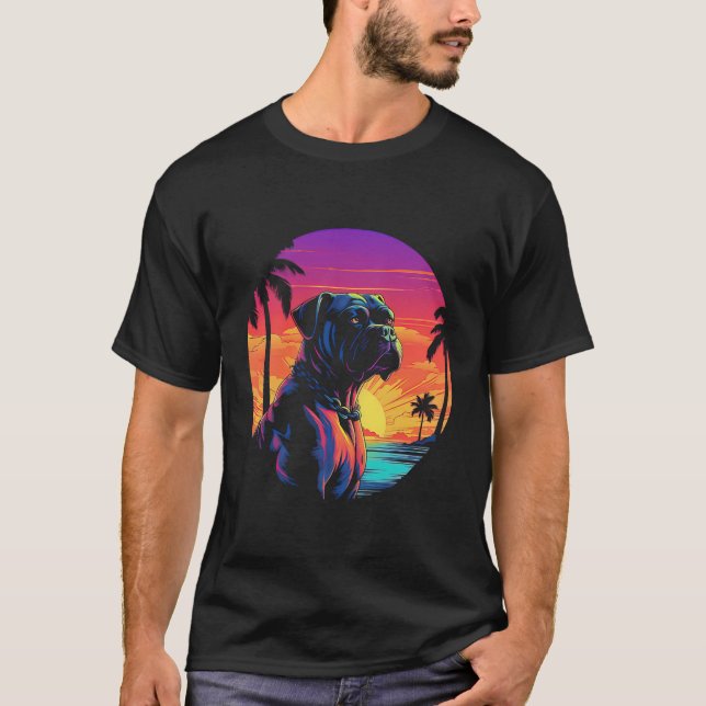 Boxer Dog Vintage Style T-Shirt (Front)
