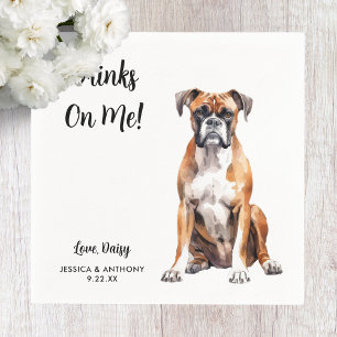 Boxer Dog Wedding Napkin