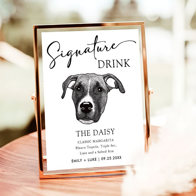 Boxer Dog Wedding Signature Drink Sign (Creator Uploaded)