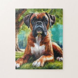 Boxer Dog 🐾Wiggle Butts & Tail Wags Jigsaw Puzzle
