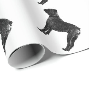 Boxer dog wrapping paper