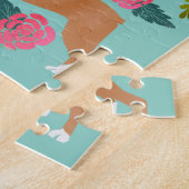 Boxer Dogs Floral Jigsaw Puzzle (Side)