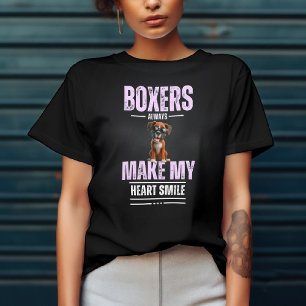 Boxer Dogs Make My Heart Smile T-Shirt