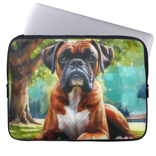 Boxer Dog🐾Wiggle Butts & Tail Wags Laptop Sleeve (Front)