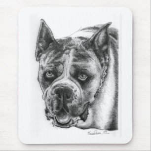Boxer Drawing Mouse Mat