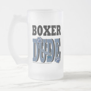 Boxer DUDE Frosted Glass Beer Mug
