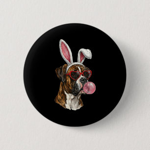 Boxer easter bunny dog lover 6 cm round badge