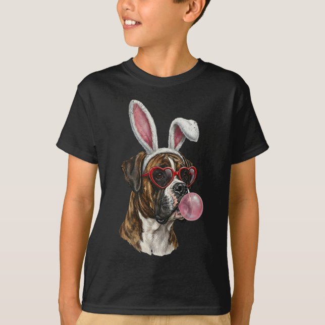 Boxer Easter Bunny Dog Lover  T-Shirt (Front)