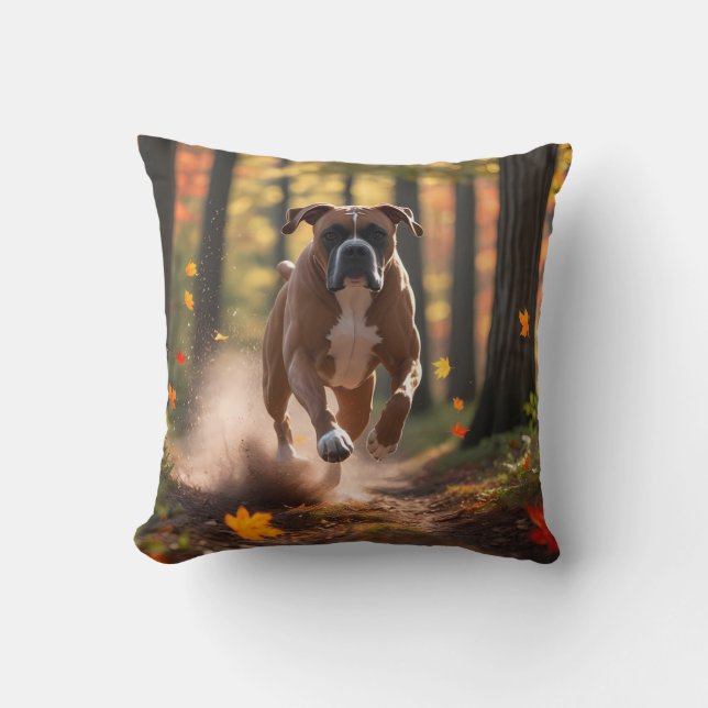 Boxer Elegant Throw Pillow (Front)