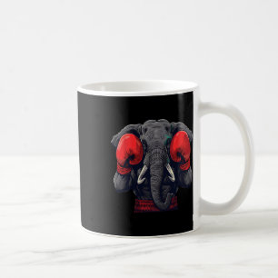 Boxer Elephant With Boxing Gloves Kickboxing Funny Coffee Mug