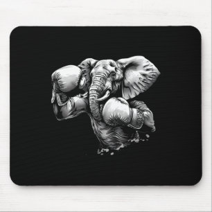 Boxer Elephant With Boxing Gloves Kickboxing Funny Mouse Mat