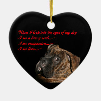 Boxer: Eyes of my dog Ceramic Tree Decoration