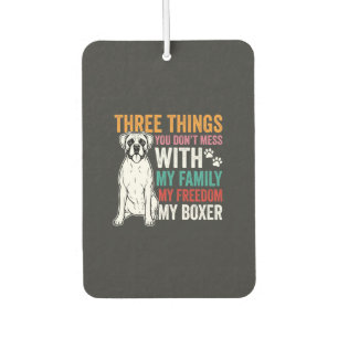 Boxer Family Freedom Dog Lover Car Air Freshener