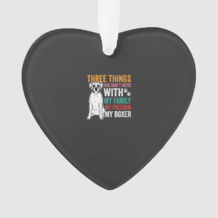 Boxer Family Freedom Dog Lover Ornament