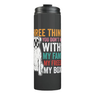 Boxer Family Freedom Dog Lover Thermal Tumbler