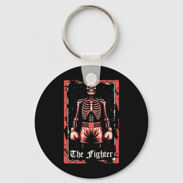 Boxer Fighter - Sparring Gloves Boxing Skeleton Ta Key Ring (Front)