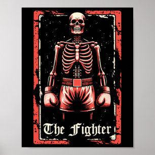 Boxer Fighter - Sparring Gloves Boxing Skeleton Ta Poster