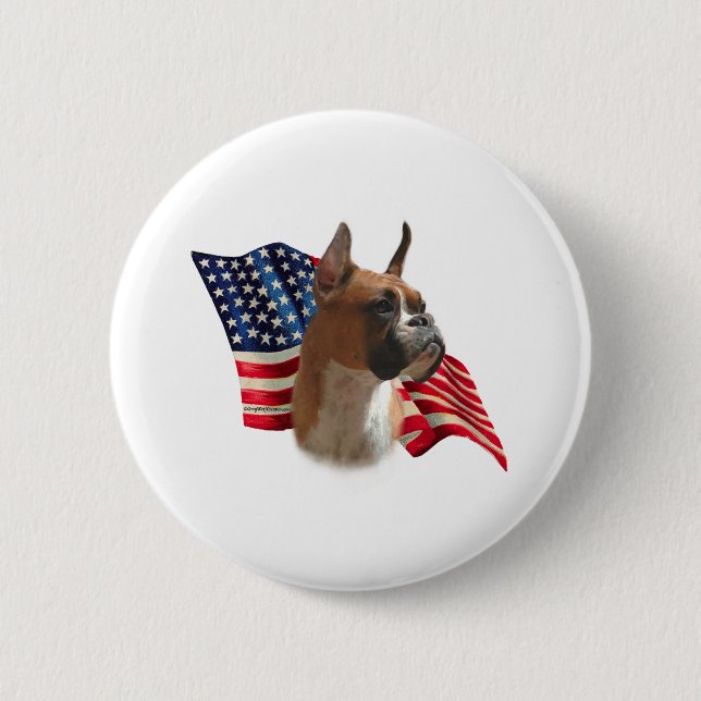 Boxer Flag 6 Cm Round Badge (Front)