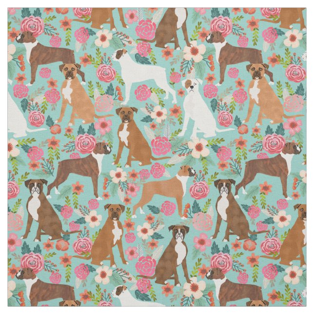Boxer florals fabric print (Swatch)